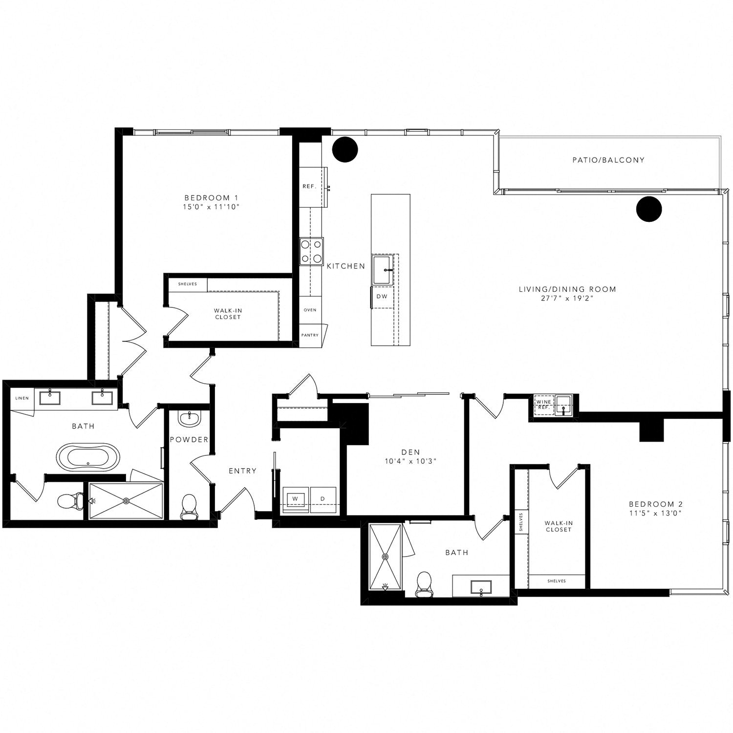Floor plan layout diagram for PH - 9